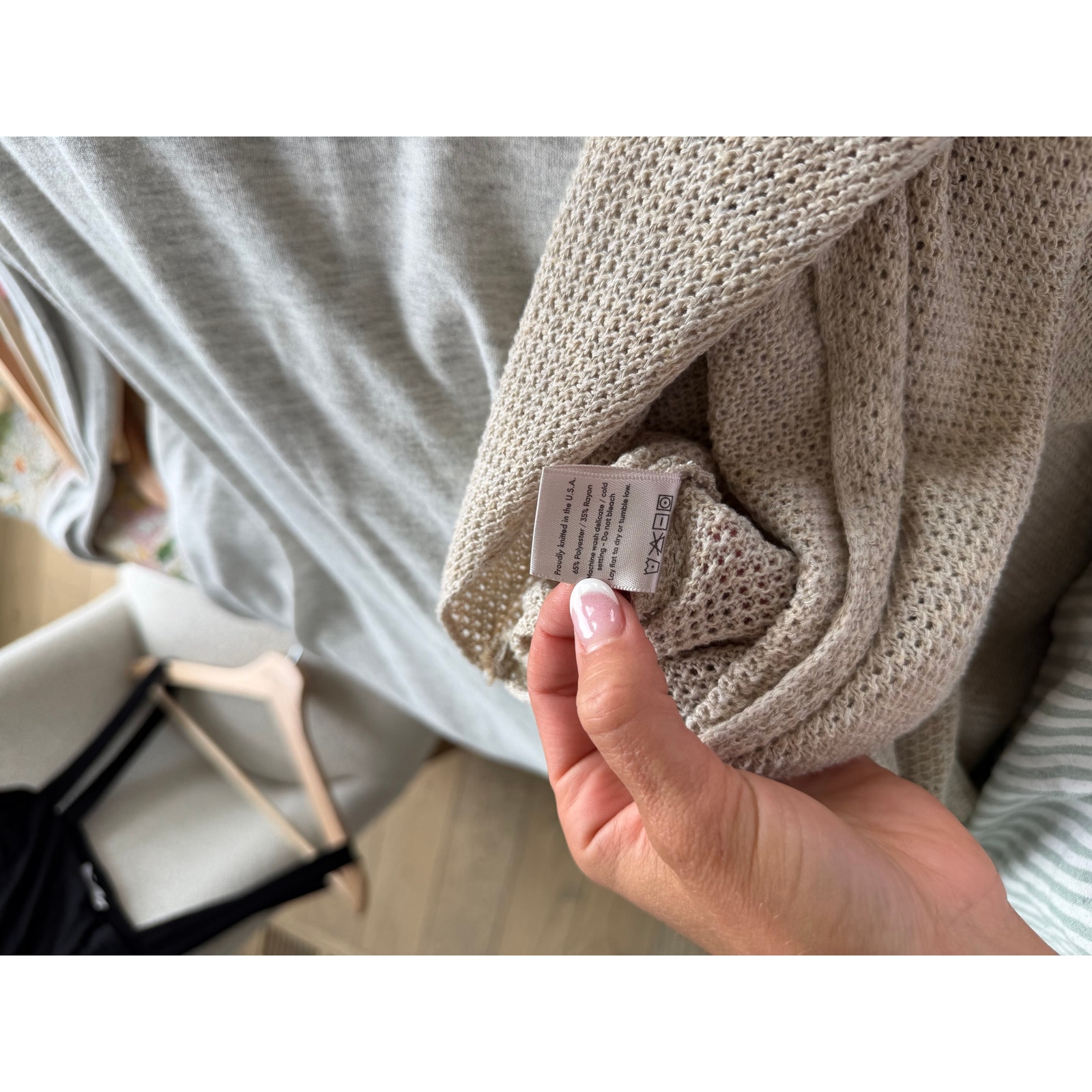 We Are Amma Natural Cocoon Multi Use Knit Poncho Nursing Cover Cream Os — image 5 of 5